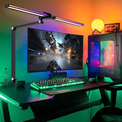 Brilagi - LED RGB dæmpbar berøringsbetjent bordlampe med klemme VARIO LED/18W/230V 3000-6500K CRI 96