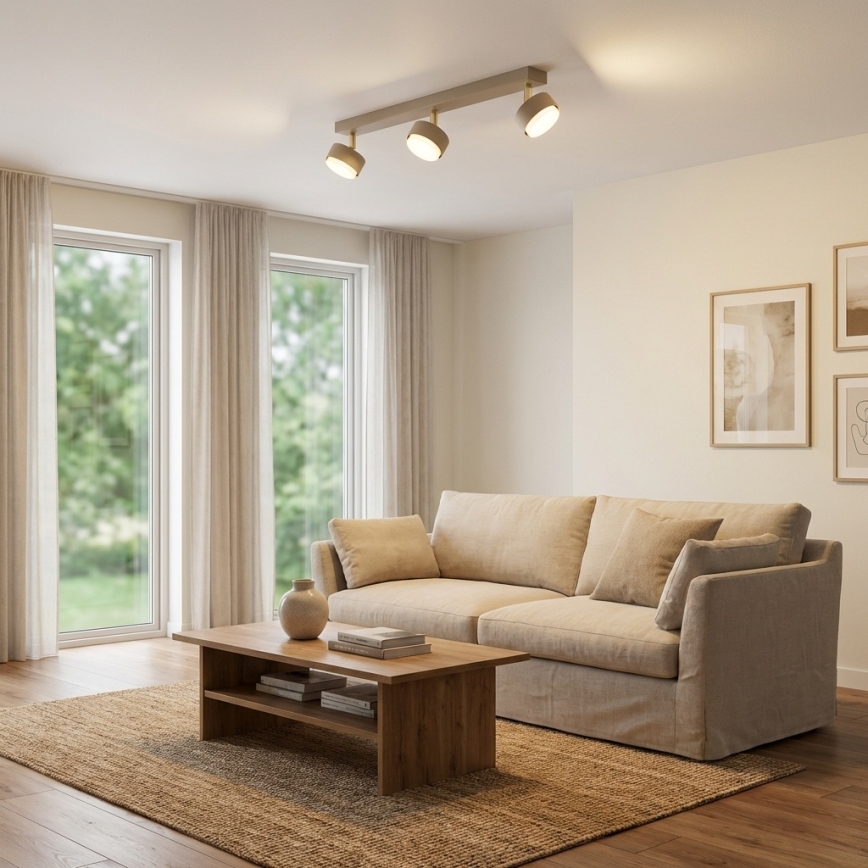 Brilagi - LED RGB+CCT dæmpbar spotarmatur MONO 3xGX53/14W/230V 2700-6500K Wi-Fi Tuya beige