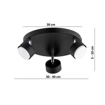 Brilagi - LED RGB+CCT dæmpbar spot MONO 3xGX53/14W/230V 2700-6500K Wi-Fi Tuya sort