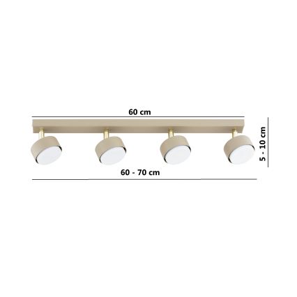 Brilagi - LED RGB+CCT dæmpbar spot MONO 4xGX53/14W/230V 2700-6500K Wi-Fi Tuya beige