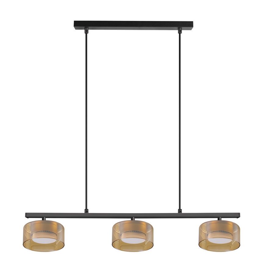Brilagi - LED RGB+CCT Dæmpbar pendel på wire AURA LUX 3xGX53/14W/230V 2700-6500K Wi-Fi Tuya sort/guld