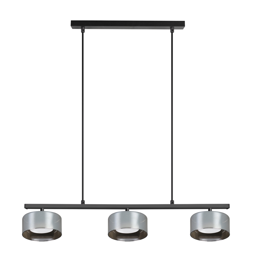 Brilagi - LED RGB+CCT dæmpbar pendel på wire AURA LUX 3xGX53/14W/230V 2700-6500K Wi-Fi Tuya sort/røget