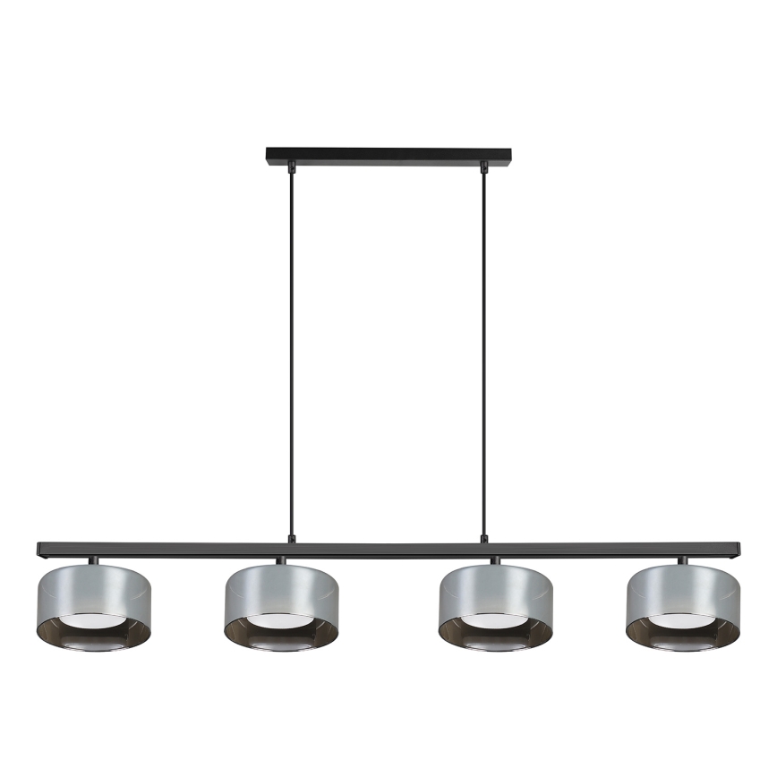 Brilagi - LED RGB+CCT dæmpbar pendel med wireophæng AURA LUX 4xGX53/14W/230V 2700-6500K Wi-Fi Tuya sort/røgfarvet