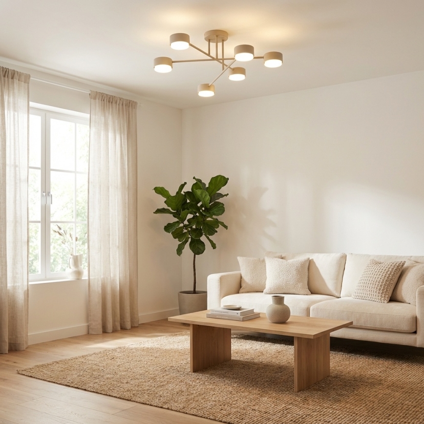 BRILAGI - LED RGB+CCT Dæmpbar overflademonteret lysekrone MONO 6xGX53/14W/230V 2700-6500K Wi-Fi Tuya beige