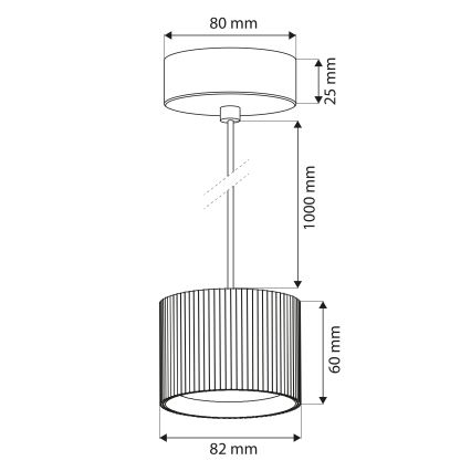 BRILAGI - LED RGB+CCT dæmpbar pendel på wire STRIPY 1xGX53/14W/230V pr. 82 mm 2700-6500K Wi-Fi Tuya sort