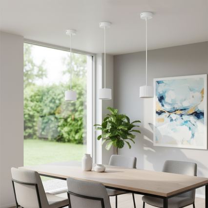 Brilagi - LED RGB+CCT dæmpbar loftpendel med wireophæng STRIPY 1xGX53/14W/230V 2700-6500K Wi-Fi Tuya hvid