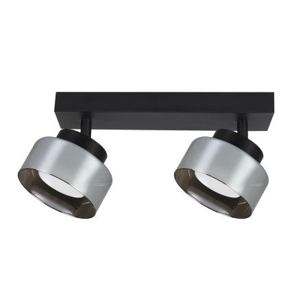 Brilagi - LED RGB+CCT dæmpbar indbygningsspot AURA LUX 2xGX53/14W/230V 2700-6500K Wi-Fi Tuya sort/røgfarvet