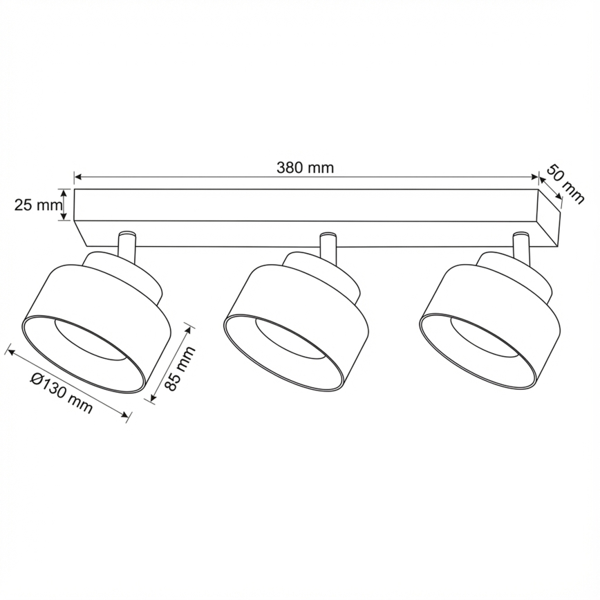 Brilagi - AURA LUX LED RGB+CCT dæmpbar spot 3xGX53/14W/230V 2700-6500K Wi-Fi Tuya sort/guld