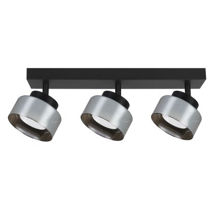 Brilagi - LED RGB+CCT Dæmpbar spotarmatur AURA LUX 3xGX53/14W/230V 2700-6500K Wi-Fi Tuya sort/røget