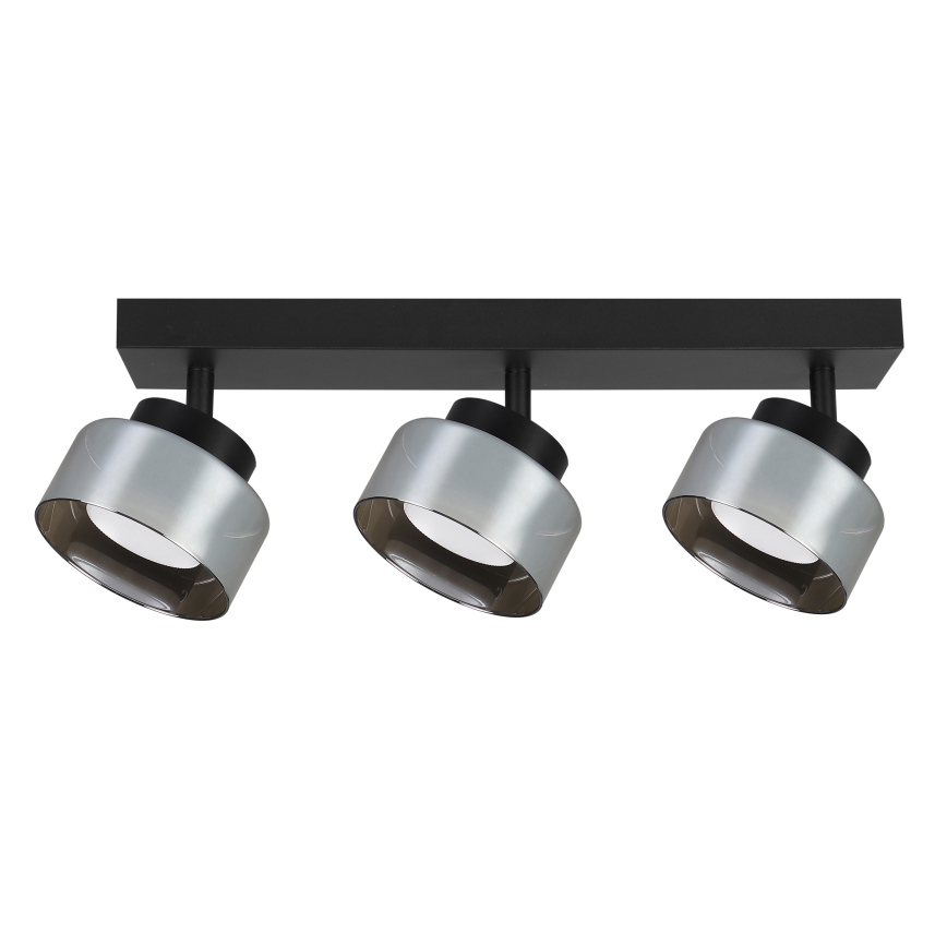 Brilagi - LED RGB+CCT Dæmpbar spotarmatur AURA LUX 3xGX53/14W/230V 2700-6500K Wi-Fi Tuya sort/røget