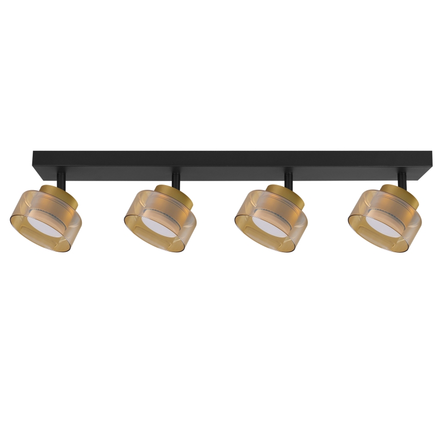 Brilagi - LED RGB+CCT dæmpbar spot AURA LUX 4xGX53/14W/230V 2700-6500K Wi-Fi Tuya sort/guld