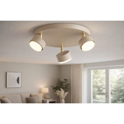 Brilagi - LED RGB+CCT dæmpbar spot MONO 3xGX53/14W/230V 2700-6500K Wi-Fi Tuya beige/guld