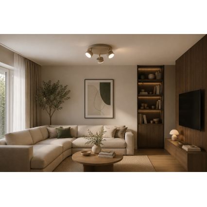 Brilagi - LED RGB+CCT dæmpbar spot MONO 3xGX53/14W/230V 2700-6500K Wi-Fi Tuya beige/guld
