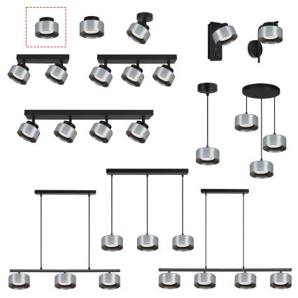 Brilagi - LED RGB+CCT dæmpbar spot AURA LUX 1xGX53/14W/230V 2700-6500K Wi-Fi Tuya sort/røgfarvet