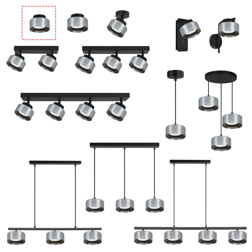 Brilagi - LED RGB+CCT dæmpbar spot AURA LUX 1xGX53/14W/230V 2700-6500K Wi-Fi Tuya sort/røgfarvet