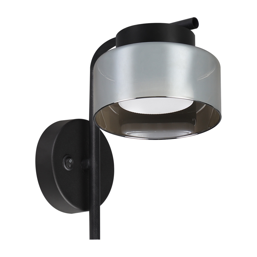 Brilagi - LED RGB+CCT dæmpbar væglampe AURA LUX 1xGX53/14W/230V 2700-6500K Wi-Fi Tuya sort/røgfarvet