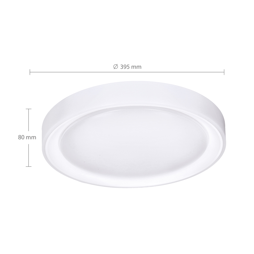 Brilagi - LED RGB dæmpbar loftlampe FLOCO LED/30W/230V Ø 39,5 cm 3000-6500K Wi-Fi Tuya + LED/6W + fjernbetjening