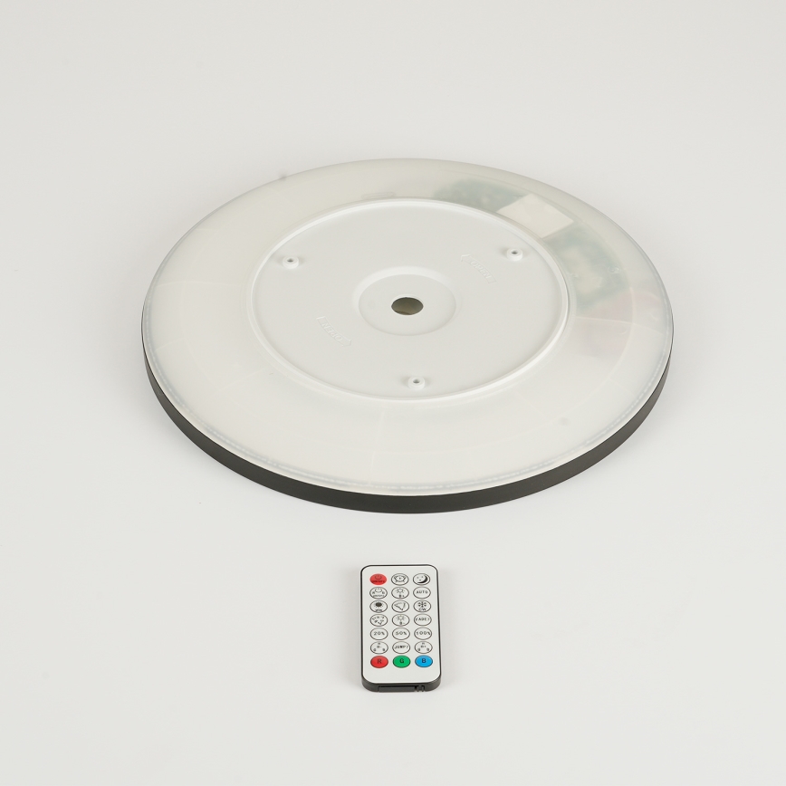 Brilagi - LED RGBW dæmpbar loftlampe ULTRA SLIM LED/18W/230V 2700-6500K Ø 30 cm sort + fjernbetjening