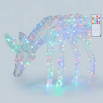 BRILAGI - LED RGBIC Dæmpbar udendørs juledekoration LED/6W/230V 90 cm IP44 rensdyr + fjernbetjening