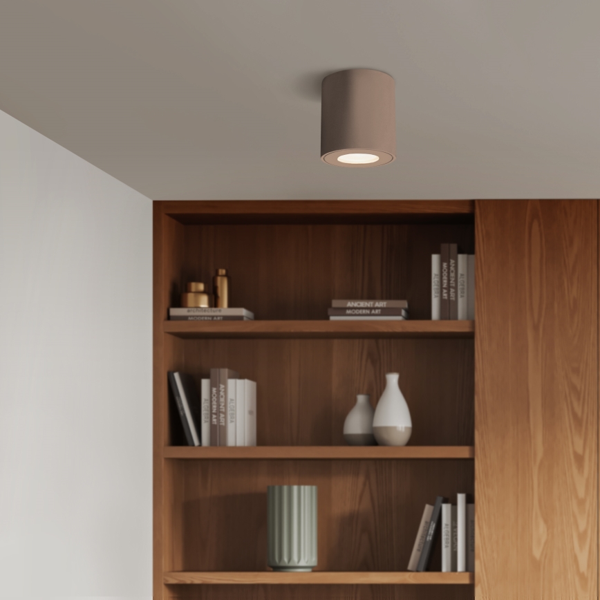 Brilagi - LED RGBW dæmpbar badeværelseslampe MIA 1xGU10/4,8W/230V 3000K 84x80 mm beige IP54 + fjernbetjening