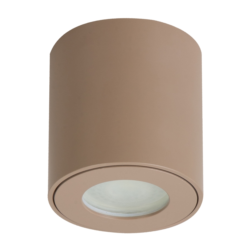 Brilagi - LED RGBW dæmpbar badeværelseslampe MIA 1xGU10/4,8W/230V 3000K 84x80 mm beige IP54 + fjernbetjening