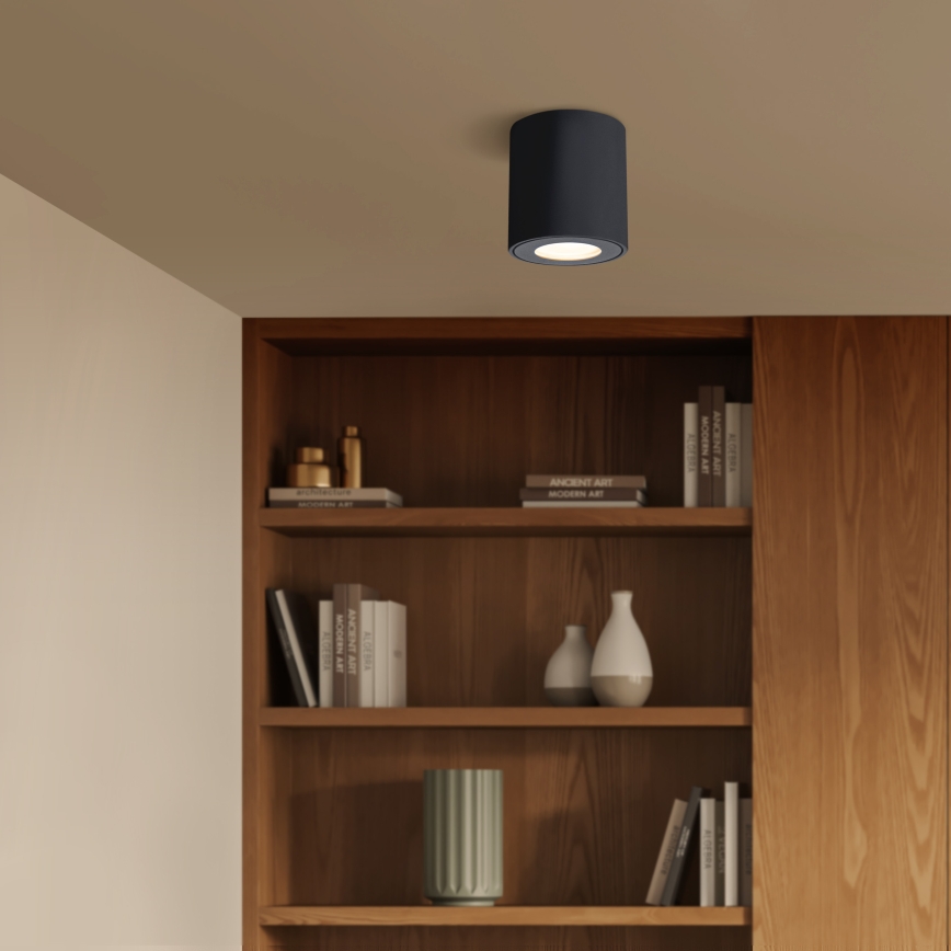 Brilagi - LED RGBW dæmpbar badeværelseslampe MIA 1xGU10/6W/230V 3000K 84x80 mm sort IP54 + fjernbetjening