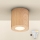 Brilagi - LED RGBW dæmpbar badeværelseslampe MIA 1xGU10/4,8W/230V 3000K 84x80 mm med egetræslook IP44 + fjernbetjening
