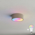 BRILAGI - LED RGBW dæmpbar badeværelsesloftlampe CLARE 1xE27/12W/230V 2700-6500K Ø 20 cm IP54 beige