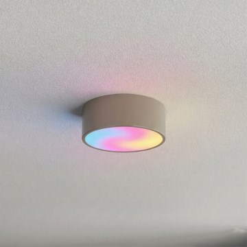 Brilagi - LED RGBW dæmpbar badeværelsesloftlampe CLARE 1xE27/9W/230V 2700-6500K Ø 20 cm IP54 Wi-Fi beige