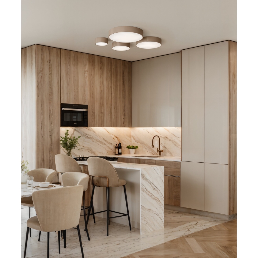 Brilagi - LED RGBW dæmpbar badeværelsesloftlampe CLARE 2xE27/9W/230V 2700-6500K pr. 30 cm IP54 Wi-Fi beige