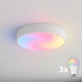 BRILAGI - LED RGBW dæmpbar badeværelsesloftlampe CLARE 3xE27/12W/230V 2700-6500K Ø 40 cm IP54 hvid
