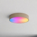 Brilagi - LED RGBW dæmpbar badeværelsesloftlampe CLARE 3xE27/9W/230V 2700-6500K Ø 40 cm IP54 Wi-Fi beige