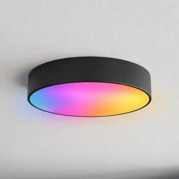 Brilagi - LED RGBW dæmpbar badeværelsesloftlampe CLARE 3xE27/9W/230V 2700–6500K Ø 40 cm IP54 Wi-Fi sort