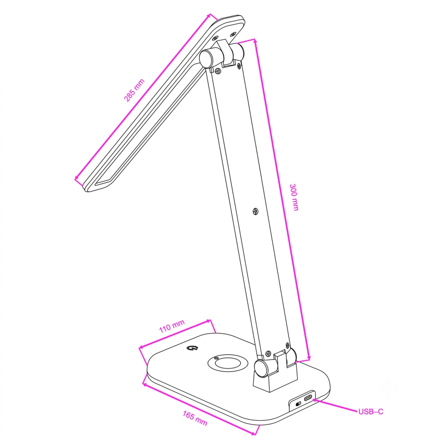 Brilagi - LED RGBW Dæmpbar bordlampe MODO LED/7W/5V 3000/4000/6500K sort
