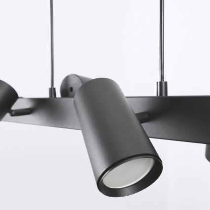 Brilagi - LED RGBW, dæmpbar pendel på wire SELE 6xGU10/6,5W/230V 2700-6500K sort + fjernbetjening