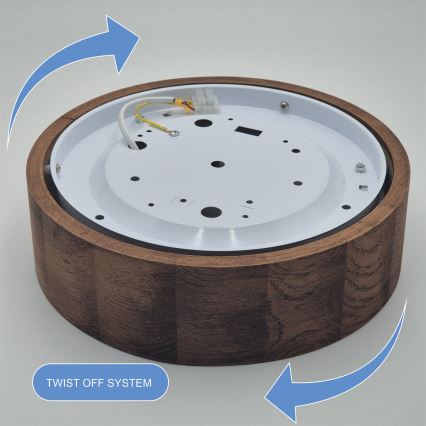 Brilagi - LED RGBW dæmpbar loftlampe CARVALHO 1xE27/15W/230V 2700–6500K Wi-Fi eg Ø 27,5 cm