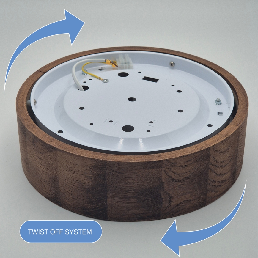 Brilagi - LED RGBW dæmpbar loftlampe CARVALHO 1xE27/15W/230V 2700–6500K Wi-Fi eg Ø 27,5 cm