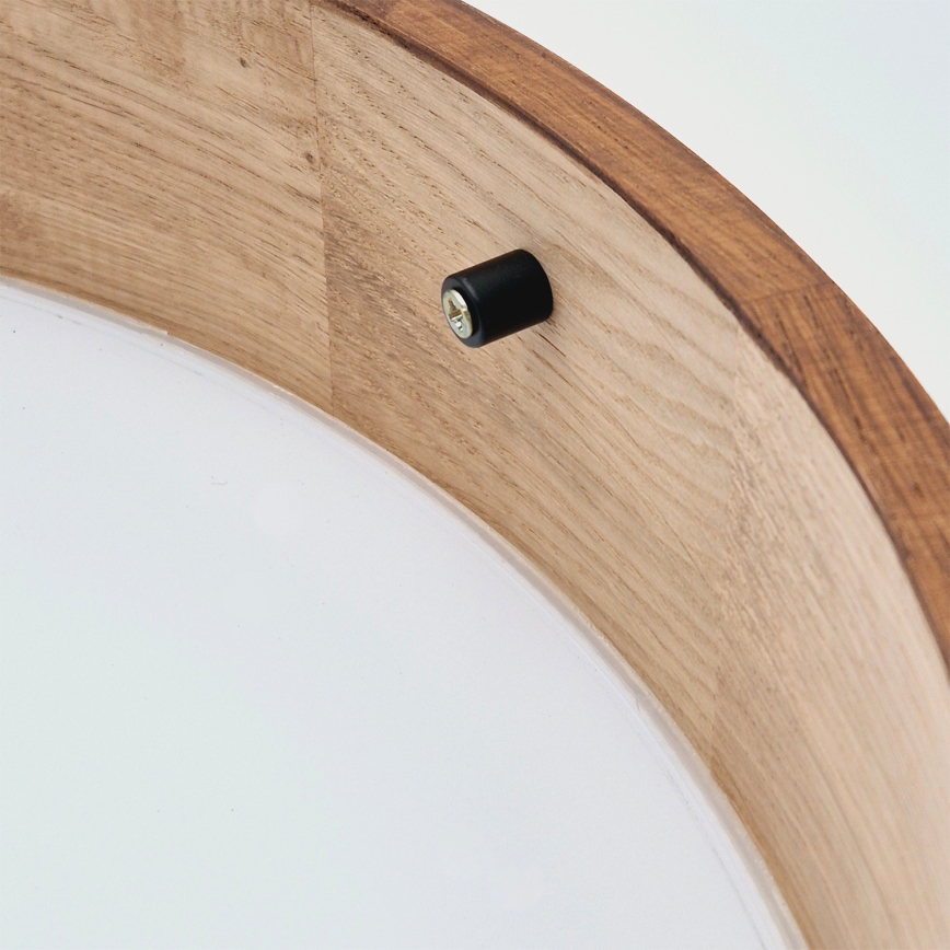 Brilagi - LED RGBW dæmpbar loftlampe CARVALHO 2xE27/15W/230V 2700–6500K Wi‑Fi, eg Ø 37,5 cm