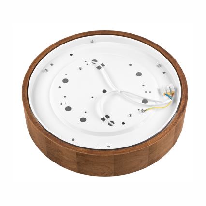 Brilagi - LED RGBW dæmpbar loftlampe CARVALHO 2xE27/9W/230V 2700–6500K Wi‑Fi, eg Ø 37,5 cm