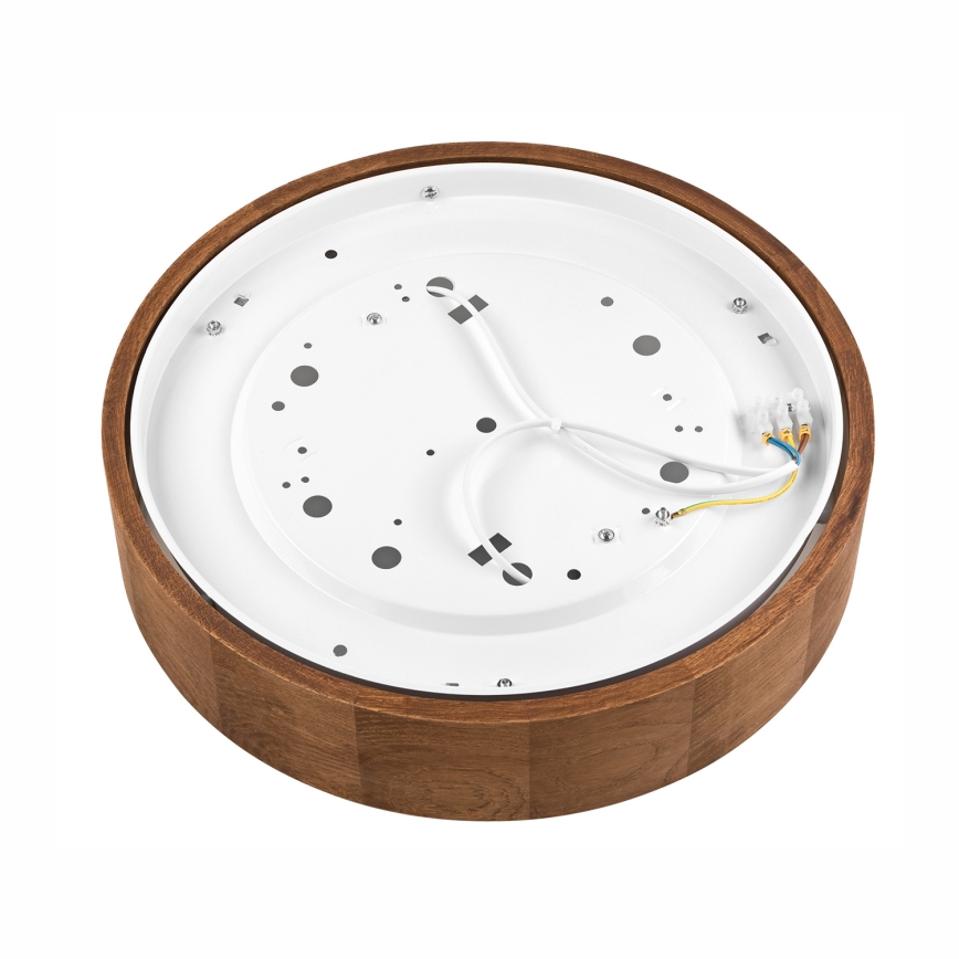 Brilagi - LED RGBW dæmpbar loftlampe CARVALHO 2xE27/9W/230V 2700–6500K Wi‑Fi, eg Ø 37,5 cm