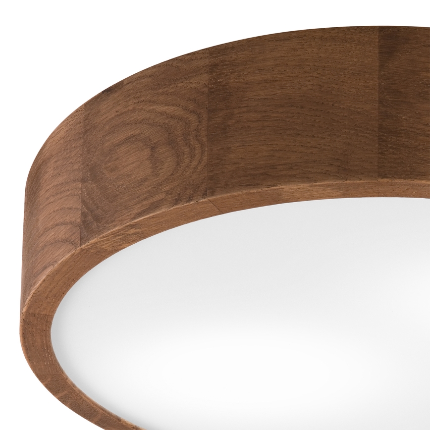 Brilagi - LED RGBW dæmpbar loftlampe CARVALHO 2xE27/9W/230V 2700–6500K Wi‑Fi, eg Ø 37,5 cm