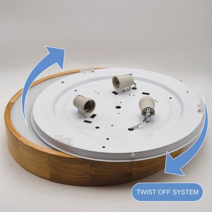 Brilagi - LED RGBW dæmpbar loftlampe CARVALHO 3xE27/15W/230V 2700-6500K Wi-Fi eg Ø 47,5 cm