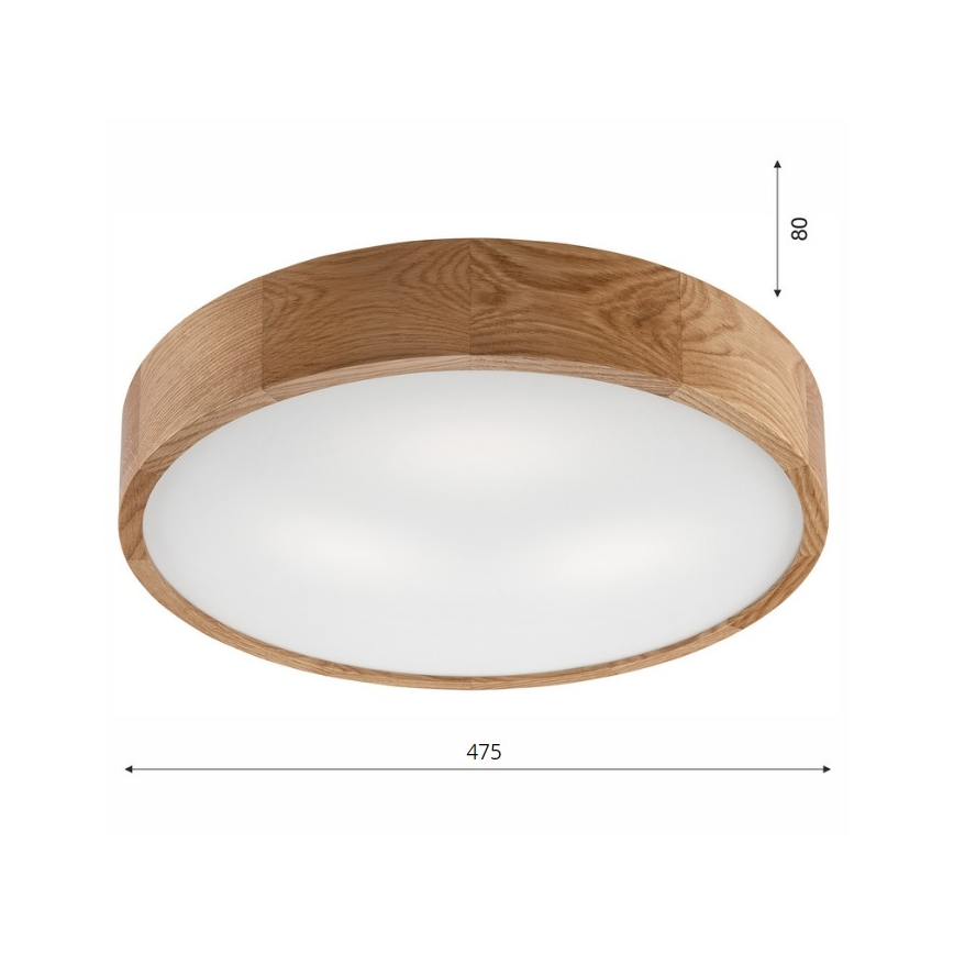 Brilagi - LED RGBW dæmpbar loftlampe CARVALHO 3xE27/15W/230V 2700-6500K Wi-Fi eg Ø 47,5 cm