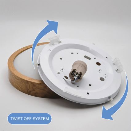 Brilagi - LED RGBW dæmpbar loftlampe CARVALHO SLIM 1xE27/15W/230V 2700-6500K Wi-Fi eg Ø 27 cm