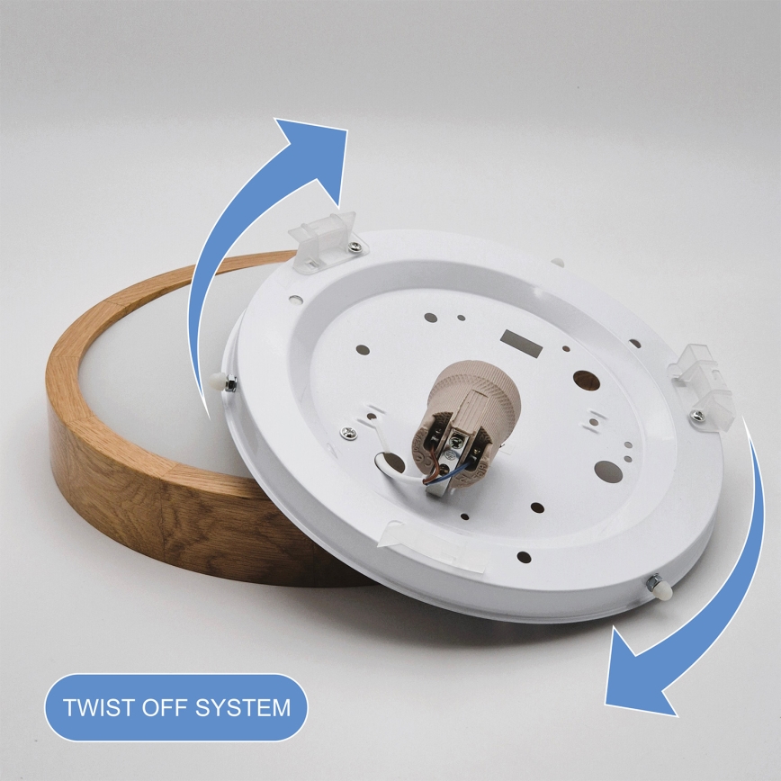 Brilagi - LED RGBW dæmpbar loftlampe CARVALHO SLIM 1xE27/15W/230V 2700-6500K Wi-Fi eg Ø 27 cm