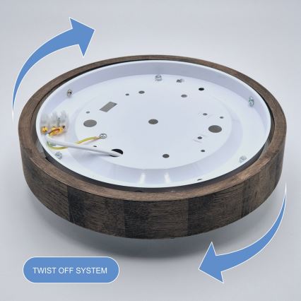 Brilagi - LED RGBW dæmpbar loftlampe CARVALHO SLIM 1xE27/15W/230V 2700-6500K Wi-Fi eg pr. 27 cm