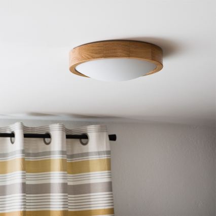 Brilagi - LED RGBW dæmpbar loftlampe CARVALHO SLIM 1xE27/9W/230V 2700-6500K Wi-Fi eg Ø 27 cm