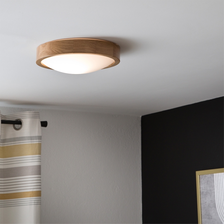 Brilagi - LED RGBW dæmpbar loftlampe CARVALHO SLIM 1xE27/9W/230V 2700-6500K Wi-Fi eg Ø 27 cm