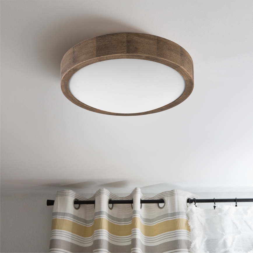 Brilagi - LED RGBW dæmpbar loftlampe CARVALHO SLIM 1xE27/9W/230V 2700-6500K Wi-Fi eg pr. 27 cm