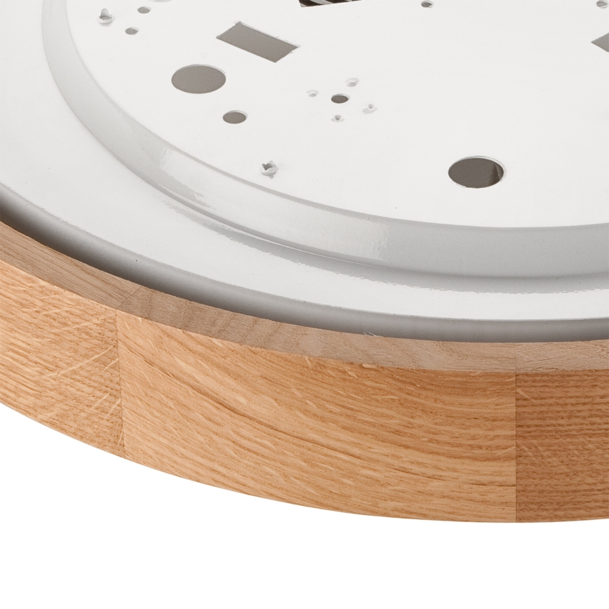 Brilagi - CARVALHO SLIM LED RGBW dæmpbar loftlampe 2xE27/15W/230V 2700-6500K Wi-Fi, egetræ, Ø37 cm